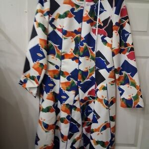 Bold Multicolor Abstract Dress